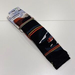 Smartwool Men's Medium Snowboard Piste Machine Over The Calf Socks Black Yellow